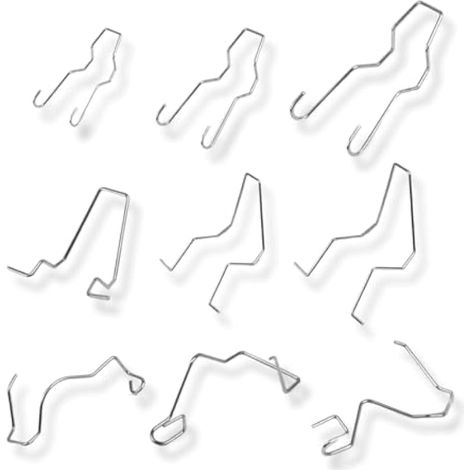 Clips Ampoule H7 Lot de Neuf Ressorts de Fixation Métal Support pour Remplacement et Montage Douilles Phare éclairage Auto et Moto (1/4)