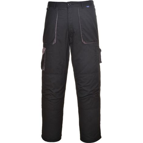 Pantalón Portwest Texo Contrastado acolchado Color: Negro Talla XL - Portwest
