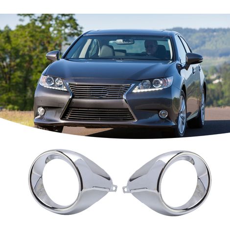 Un par de embellecedores cromados de ABS para faros antiniebla, aptos para los modelos ES350/ES300h de 2013 a 2015.