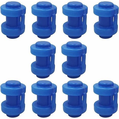 Capuchons Poteau Trampoline, 10 Pièces Trampoline Embout, Capuchons Pôle Trampoline, Capuchon D'Trampoline, pour Embout Poteau à Crochet Filet Filet de Sécurité Pièce de Rechange, Bleu, 8 CM
