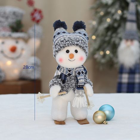 Mub - Poupée de Noël mignonne, balançoire à ski, bonhomme de neige, décoration, cadeaux de Noël (1/3)