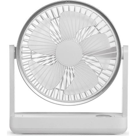 Ventilateur personnel 3600 mAh, rotation à 180°, petit ventilateur de bureau USB, 4 vitesses, affichage numérique (1/4)