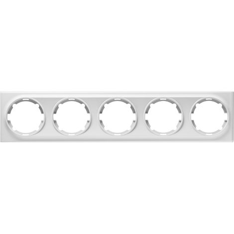 Plaque de fintion Florence, en plastique, 5 postes - blanc