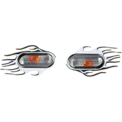 2 contours de repetiteurs chromes -Flaming- compatible avec VW et Seat