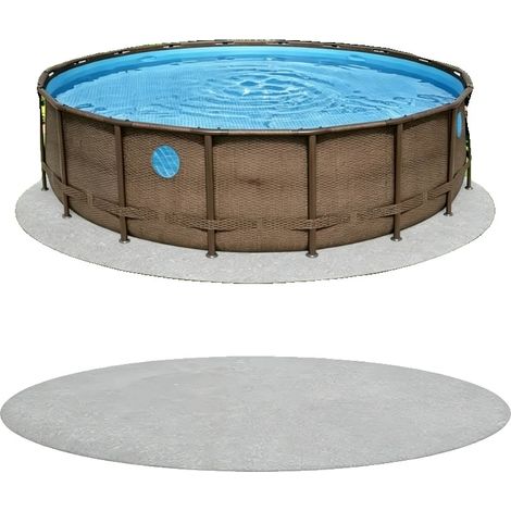 Tela para suelo de piscina, material resistente, fácil instalación, color gris. (1/5)