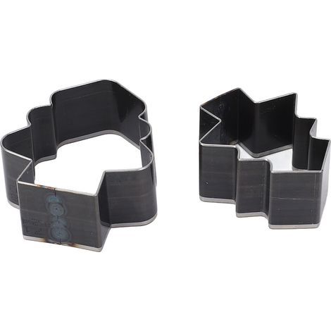 Matrices de découpe du cuir en forme d'arbre de noël, en acier allié, poinçonnage élevé de 54mm 47mm pour les décorations artisanales, 2 pièces (1/5)