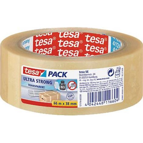 tesa ULTRA STRONG 57174-00000-02 Nastro da imballo tesapack® Trasparente (L x L) 66 m x 38 mm 1 pz.