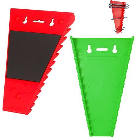 2 Pieces Magnetic Adjustable Wrench Organizer Wall Tool Holder Wall Mount Clamp Holder Magnetic Tool Holder for Workshop Wall Tool Holder (1/4)