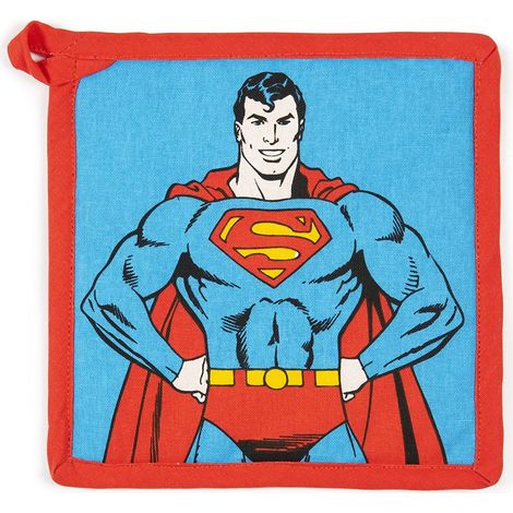 Excelsa Superman Presina da Cucina, Cm. 20 x 20, Fodera 100% Cotone, Imbottitura in Poliestere