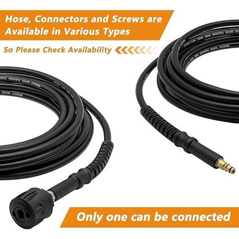 Rallonges de tuyau haute pression 6M, raccords rapides, rallonges de tuyau haute pression pour usage intensif, compatibles avec le Kärcher K2 K3 K4 K5 K6 K7.