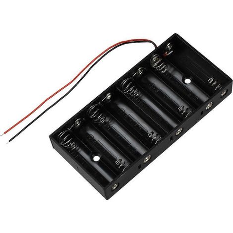 Neue Aufbewahrungsbox aus Kunststoff für 8 x 1,5V AA 2A Zellenbatterien, Standard-12V-Gehäuse mit Anschlusskabel (1/5)