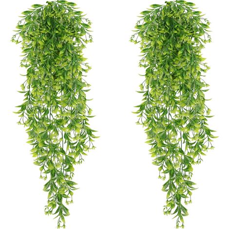 2 Pièces Plante Artificielle Tombante 78CM Plante Tombante Artificielle Fausse Plante Tombante Plantes Artificielles Interieur Tombantes Plantes Artificielles Suspendues pour Cuisine Jardin Bureau (1/5)