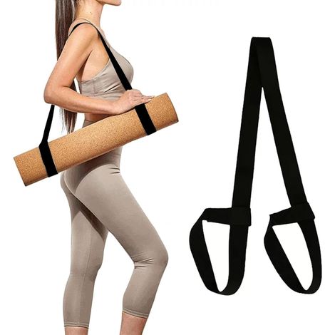 Sangle Tapis,Sangle de Tapis de Yoga,Yoga Sangles de Transport, Yoga Mat Carry Strap, Yoga Mat Strap,pour Pilates Sport Exercices Fitness (1/5)