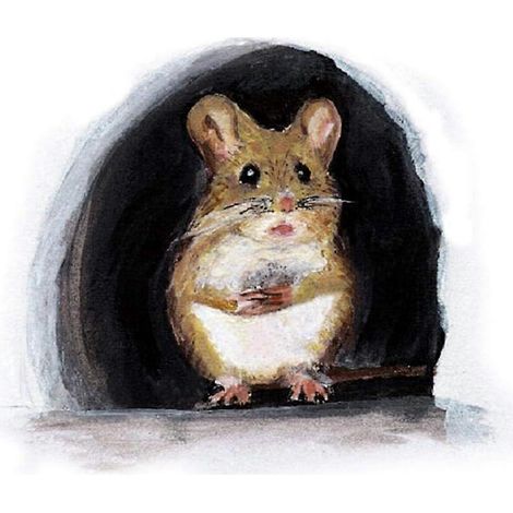 Lot de 5 autocollants décoratifs amusants représentant des trous de souris, parfaits pour décorer la maison et la cuisine. (1/5)