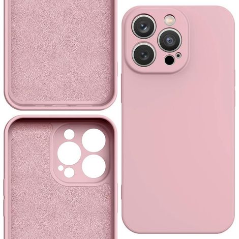 Custodia in silicone per iPhone 14 Plus, colore rosa. (1/5)