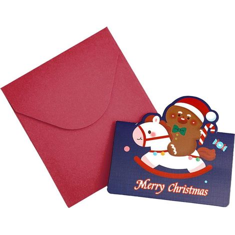Livre De Cartes Cadeaux De Noël - Enveloppe Pour Argent Avec Père Noël - Format Compact 12,4 X 10 Cm - Rouge - 1 Pièce (1/5)