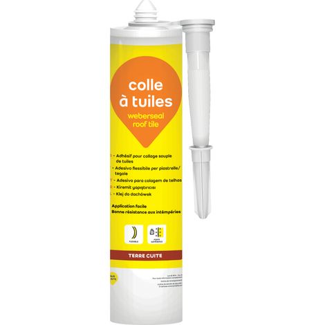 Weber Saint-Gobain Mastic Spécial Collage Souple des Tuiles, 300ml, Weber Colle Tuiles (1/5)