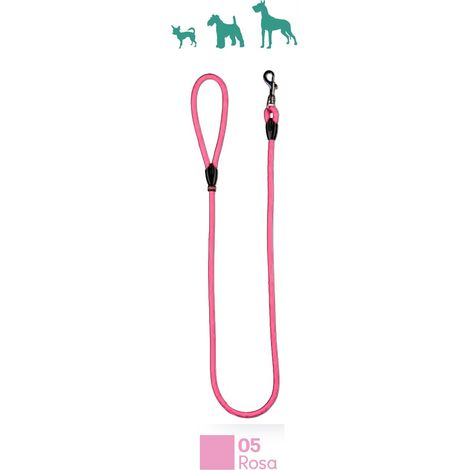 Laisse en Nylon Rose pour Chiens 120 cm Ronde 9 mm
