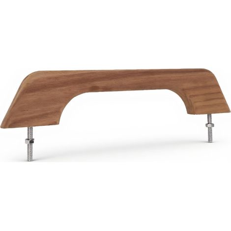 Main Courante de Bateau en Teck, Poignée de Maintien de Bateau en Bois à Boucle Unique de 12 Pouces, Résistante aux Intempéries, avec Boulons M6x40, Accessoires d'accoudoir de (1/5)