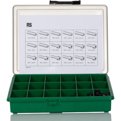 Kit de vis en Acier, 450 pièces, Vis sans tête, M3, M4, M5 ( Prix pour 1 Kit )