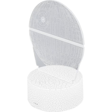 Veilleuse 3D rechargeable par USB, veilleuse LED avec motif planètes colorées en acrylique et télécommande pour la décoration de la chambre (1/5)