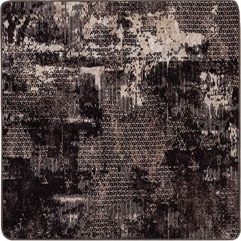 Rug Runner MARSA Black 100 x 100 cm Polyester and PVC vidaXL