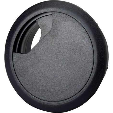 Paso-cable para bandeja de mesa negro, 72x60x21 mm (por 10)
