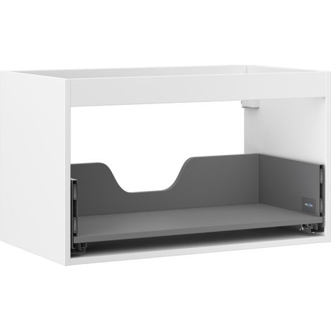 Corps de meuble sous-vasque Mexen Box-A 80 cm, 1 tiroir, blanc mat - 91AX0-0800-470-1-01 (1/4)