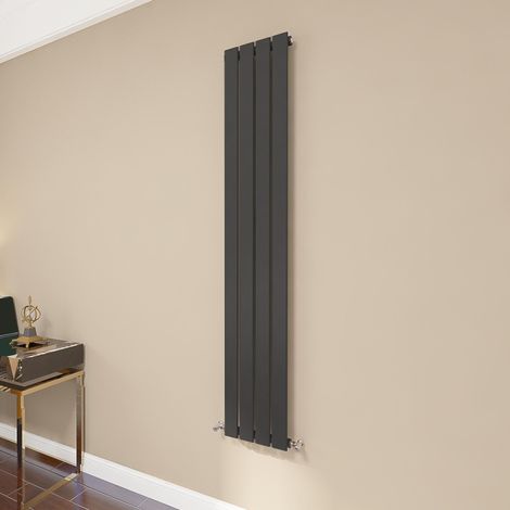 AICA Flat Panel Radiator 1600x272mm Central Heating Single Vertical Stylish Black