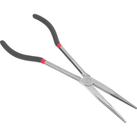 Pince à Bec Long 280mm en Acier Carbone Noir pour Travaux Précis Poignées en Caoutchouc, Portée Allongée, Usage Polyvalent pour Déconnexion Électrique et Réparation D’appareils (1/5)