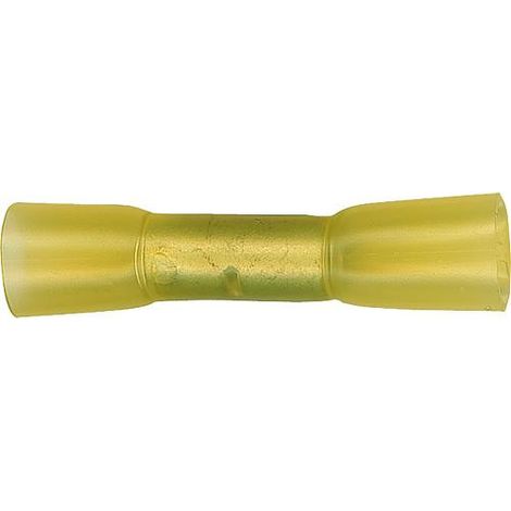 Aboutage avec isolation de gaine thermoretractable, 2,5 - 6,0mm² couleur jaune, emballage : 10 pcs