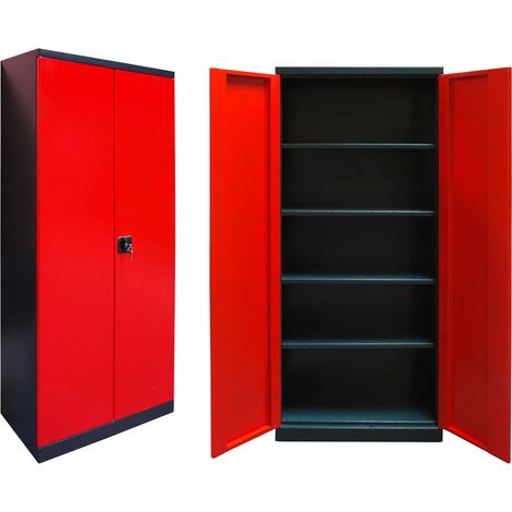 Werkzeugschrank Werkstattschrank Metallschrank L anthrazit H192 x B78 x T38cm (1/3)