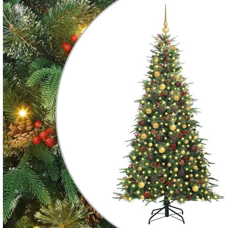 Künstlicher klappbarer Weihnachtsbaum Grün 210 cm PE und PVC vidaXL (1/5)