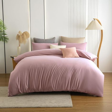 Bettwäsche Rosa 135x200 Mikrofaser 135 x 200 cm + 80 x 80 cm 07 - Rosa (1/5)