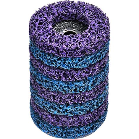 Kit de 8 Pièces de Roue de Décapage de Disque de Bande pour Meuleuses D'Angle pour Enlever la Rouille de la Roue de Décapage de Peinture Nettoyer les Soudures de Revêtement, 4x5/8 Pouces (1/5)