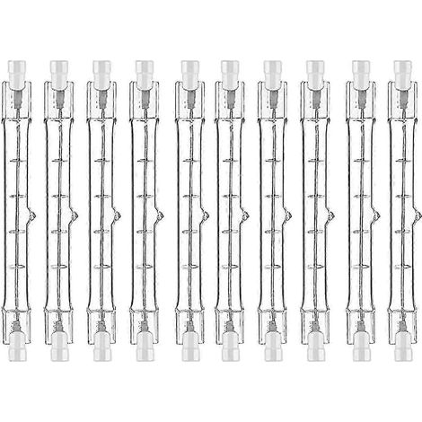 Ampoule halogène R7s 118 mm 200 W 230 V à intensité variable, lot de 10 : (1/4)