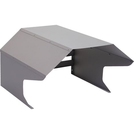 Robot cortacésped garaje HHG-973, techo refugio para cortacéspedes, metal 40x59x69cm, gris