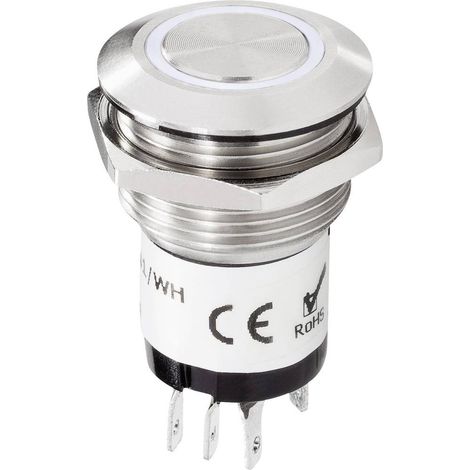 Renkforce RF-4707814 Tasto per campanello 1 parte acciaio inox, Bianco 24 V DC/ 2 A, 24 V AC/ 1 A (1/3)