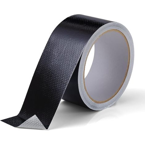 Ruban d'étanchéité en aluminium - Noir - En fibre de verre - Pour tuyau et voiture - 10 cm x 10 m (1/5)