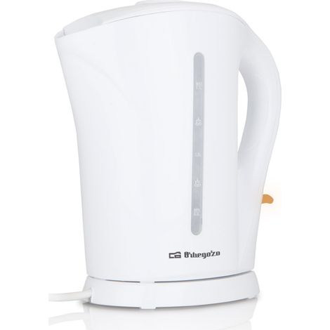 Orbegozo hervidora de agua KT 6003, 1,7 litros de capacidad, filtro extraíble, base con recogecables, asa de tacto frío, libre de BPA, 2200 W (1/5)
