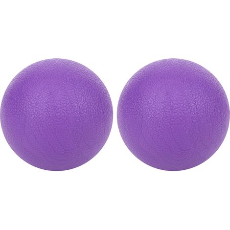Set mit 2 Massagebällen zur Entspannung der Faszien- und Halswirbelsäulenmuskulatur (Lila) - AquaForge (1/5)