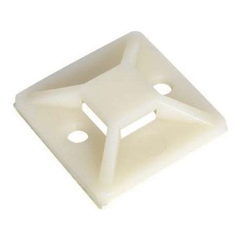 Basette adesive nylon 6.6 - 30 x 30 neutre - 100 pz.
