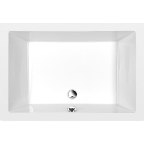 Receveur de douche rectangulaire DEEP avec support. Cadre 110x75x26cm, Blanc (1/4)