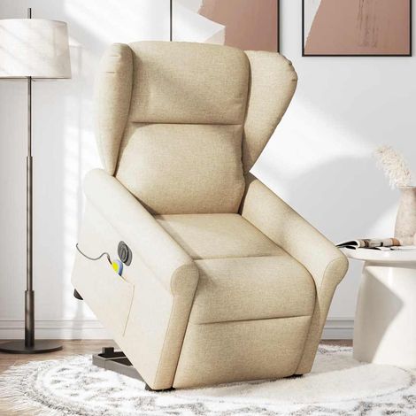 Maison Exclusive - Elektrischer Massagesessel mit Aufstehhilfe Cr