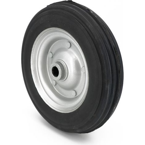 Roue de manutention caoutchouc plein 250 X 65 mm jante acier moyeu Ø 20x60mm