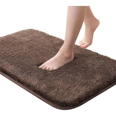 Tapis de bain antidérapant 40 × 60 cm (Marron)-