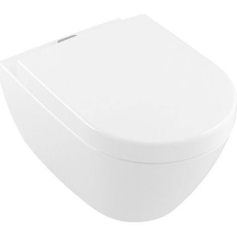 Cuvette Subway 2.0 370 x 560 mm, DirectFlush, modèle suspendu, sortie horizontale, En porcelaine sanitaire Blanc