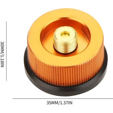 Adaptateur pour réservoir de gaz de réchaud de camping portable (lot de 2) - Convertisseur de gaz pour recharge de propane - Connecteur pour brûleur à gaz - Fournitures de camping (1/5)