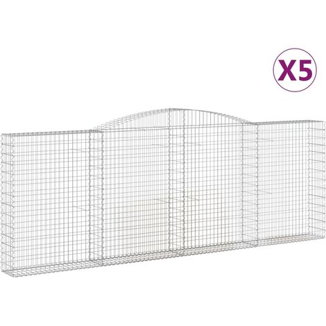 Maison Exclusive - Gabionen mit Hochbogen 5 Stk. 400x30x140/160cm