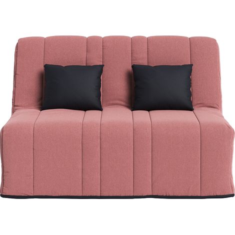 Banquette convertible GAIA BZ , couchage 160x200, avec 2 coussins OFFERTS, Rose (1/3)